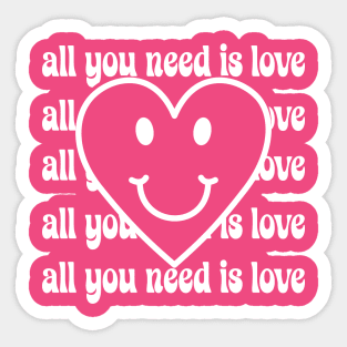 All you need is Love [White Version] Sticker